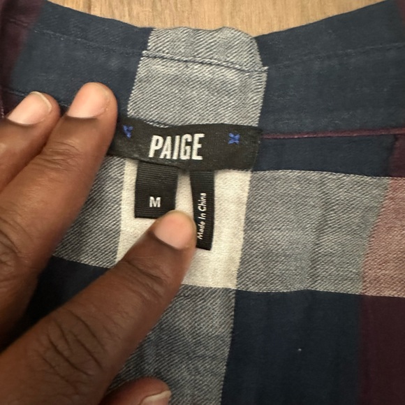 PAIGE Multicolor Plaid Button-Down Shirt - Picture 3 of 4